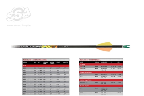 Carbon Express Medallion Skafter XR - 12 stk.